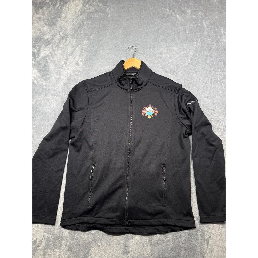 Eddie Bauer Mens L Black Softshell Jacket 2026 Kommunity Conference Logo EB2460